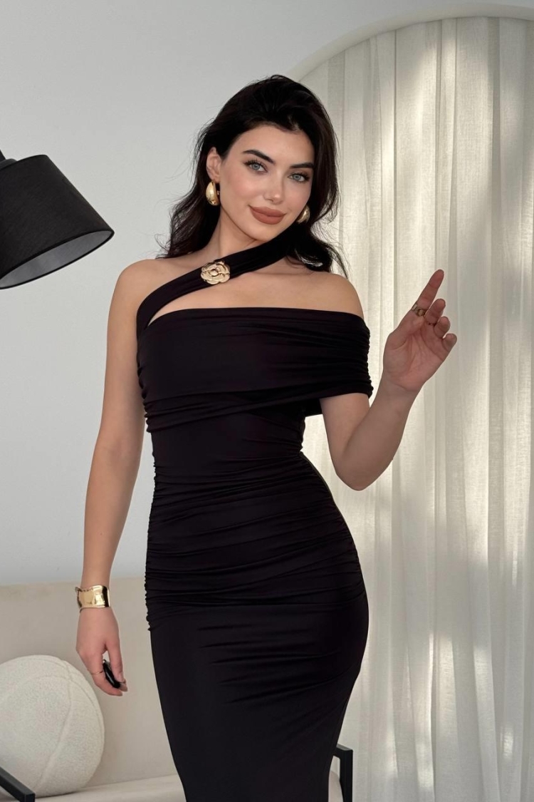 Reta Cross Shoulder Dress - Etika - Globality Store - Women Clothes Wholesale Turkey