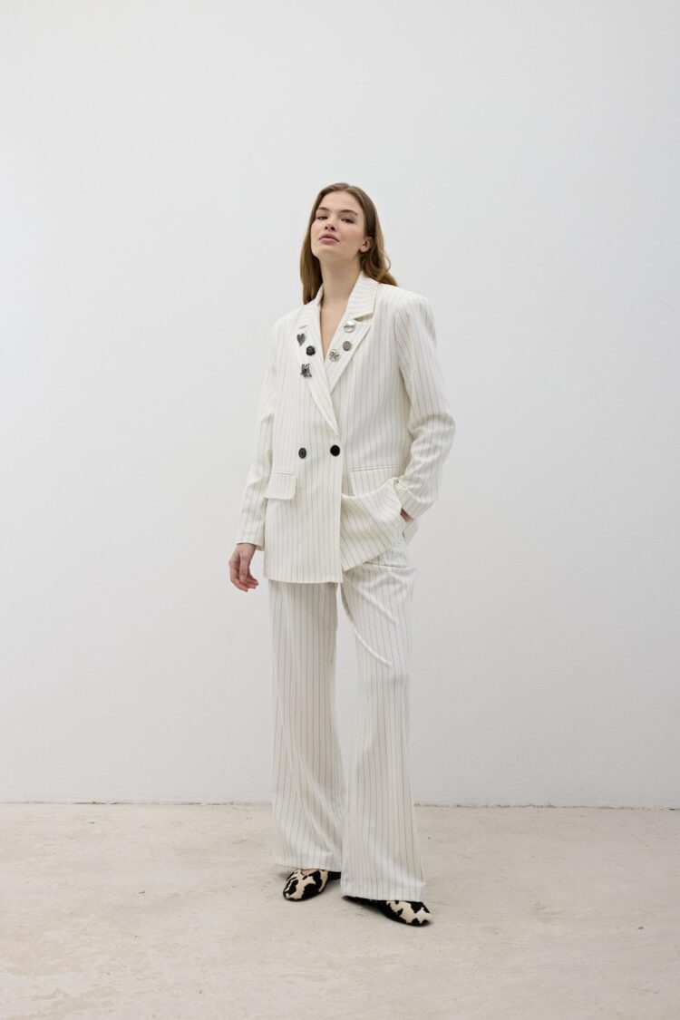Front Button Detailed Zipper Pants