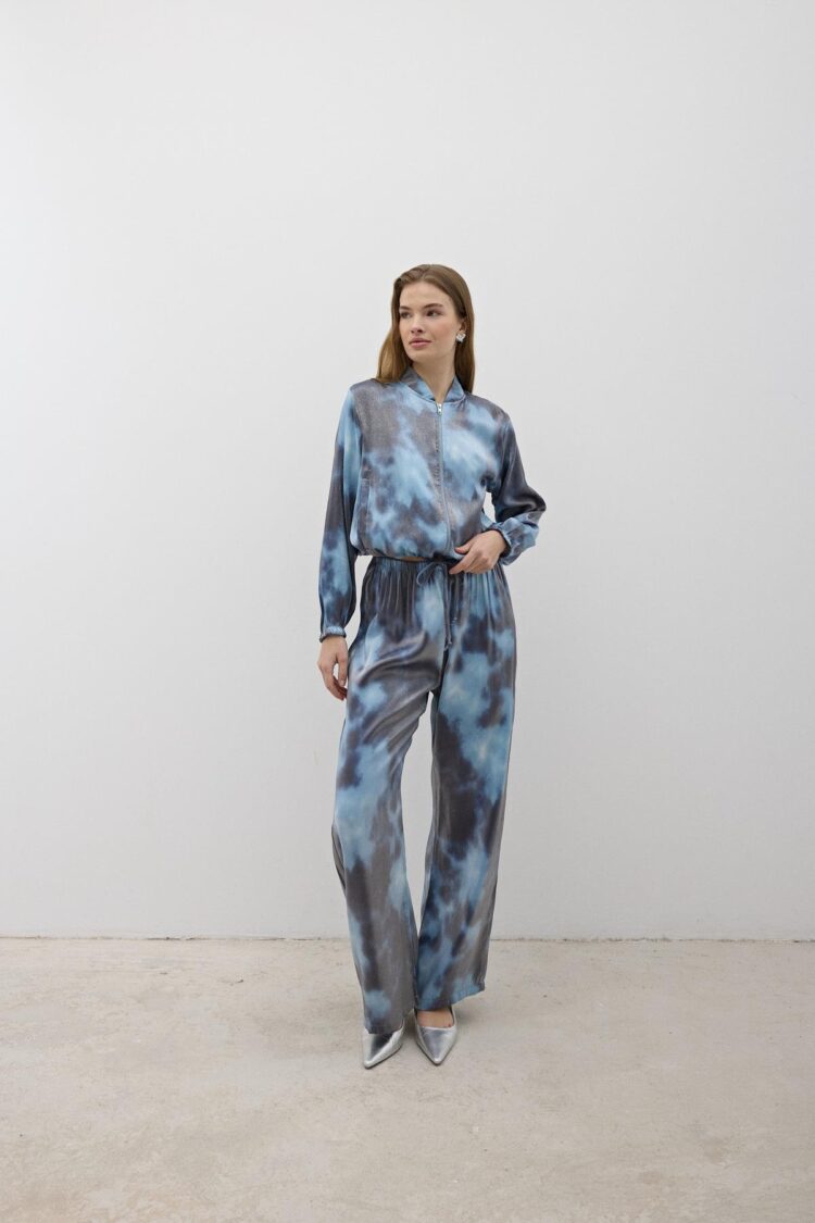 Elastic Waist Satin Pants