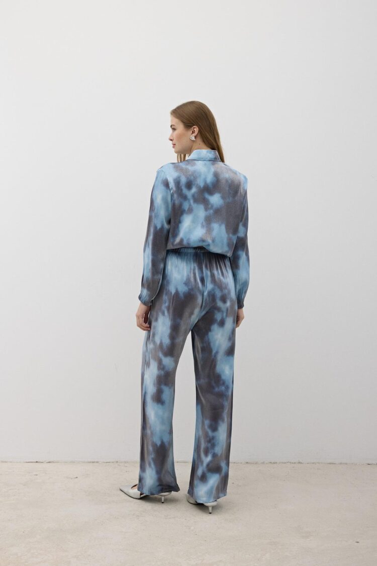 Elastic Waist Satin Pants