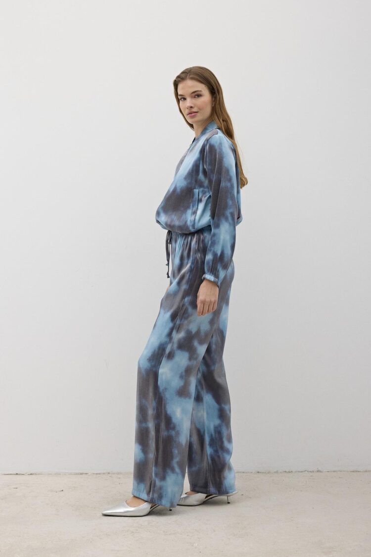 Elastic Waist Satin Pants