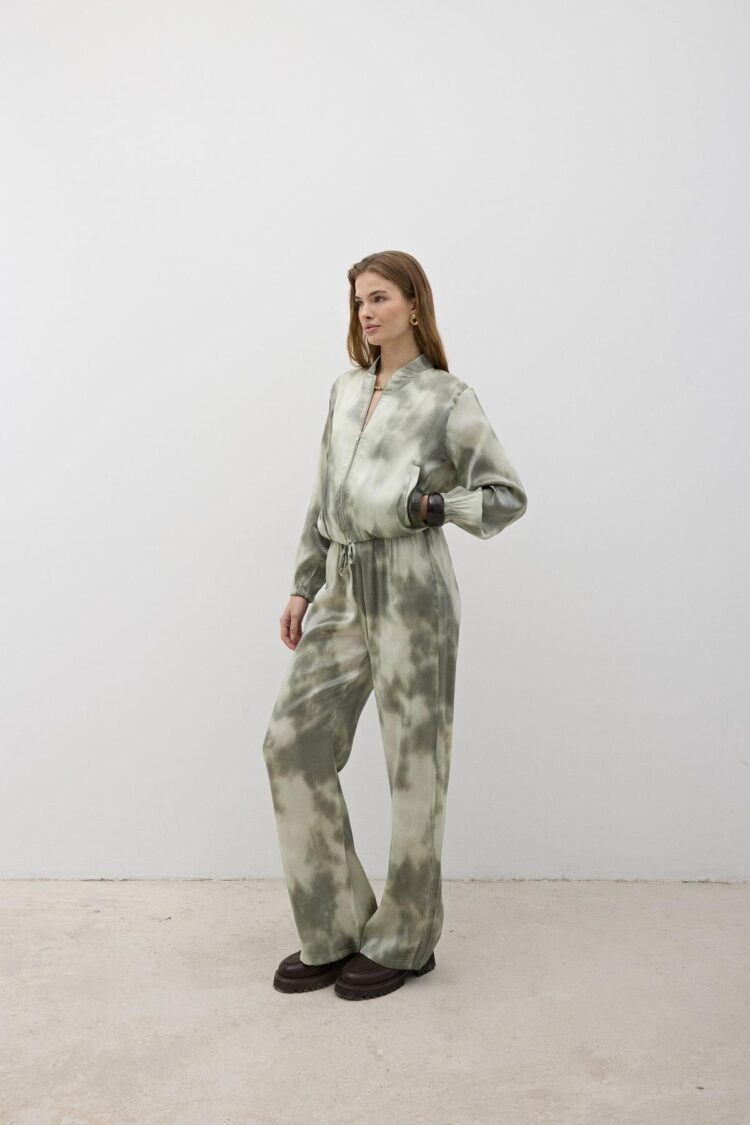 Elastic Waist Satin Pants