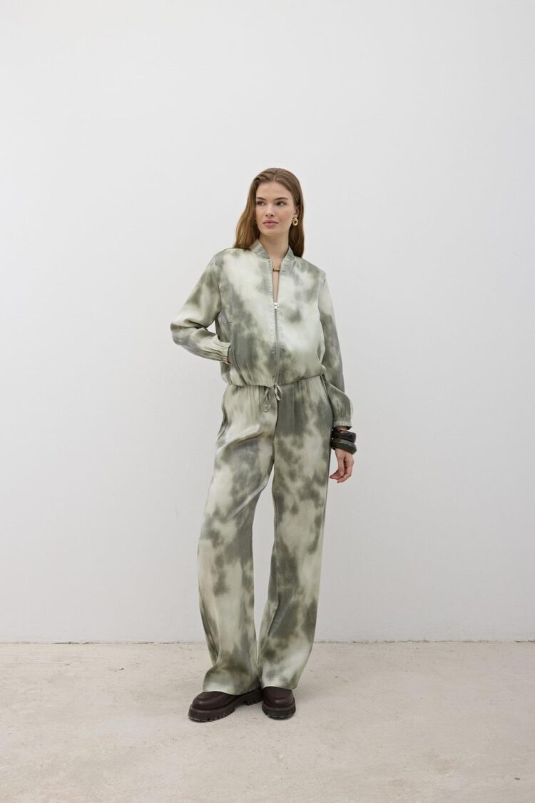 Elastic Waist Satin Pants