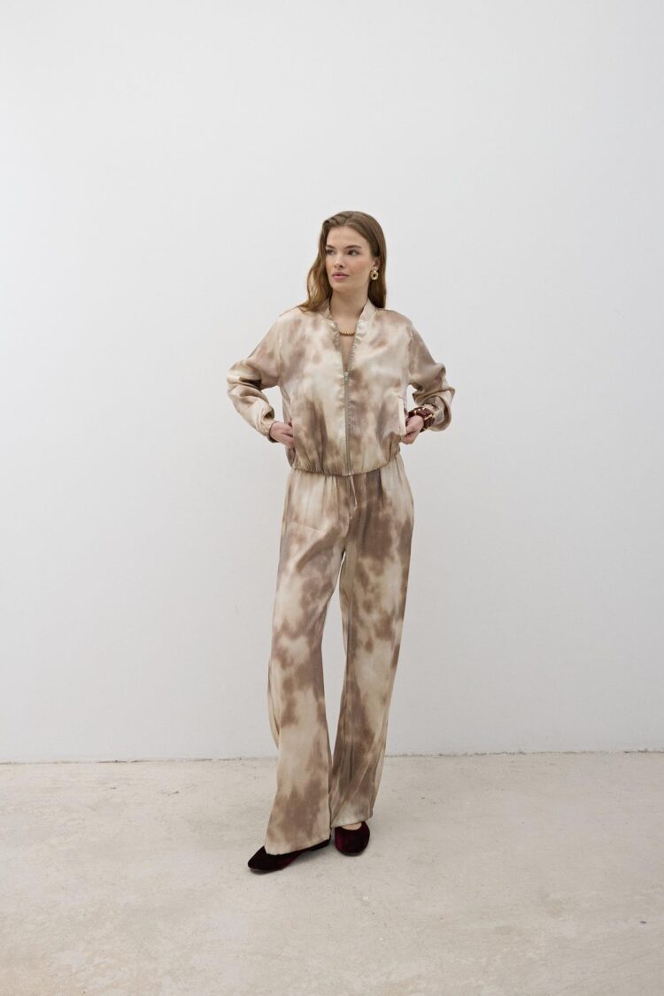 Elastic Waist Satin Pants