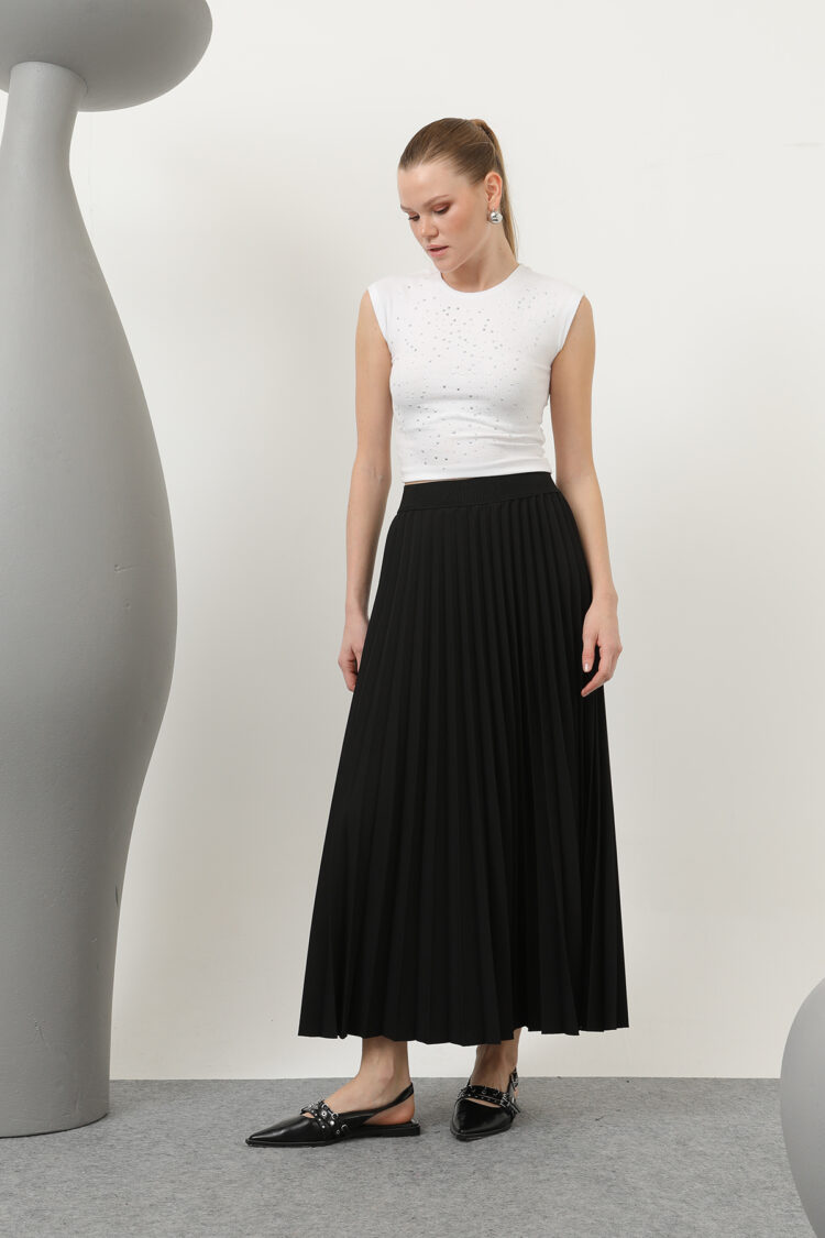Women's Pleated Skirt - Puane - Globality Store - Women Clothes Wholesale Turkey