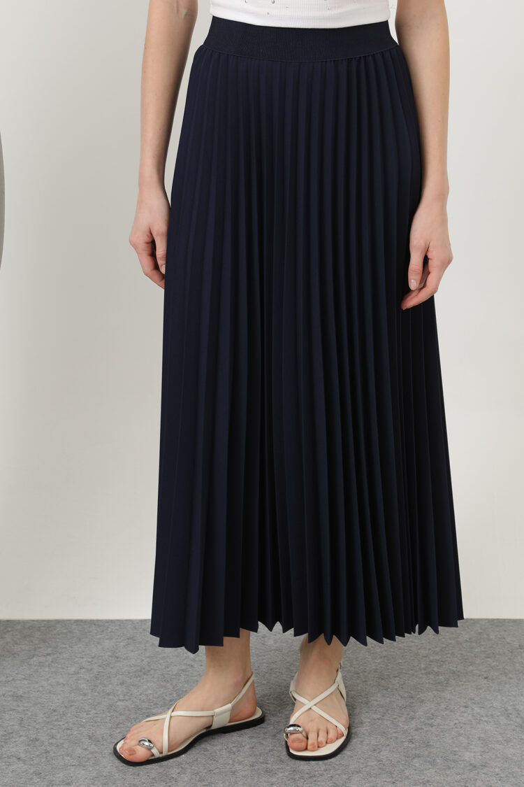 Pleated Skirt - Navy