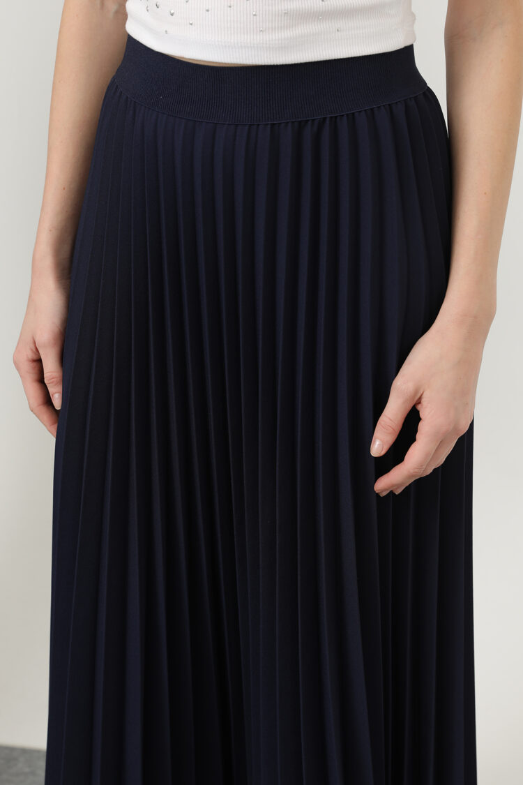 Pleated Skirt - Navy