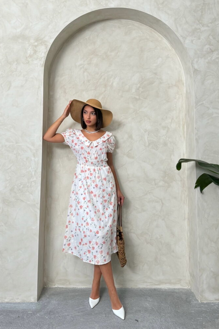 Wholesale Shirt Collar Floral Wholesale Dress WithFloral