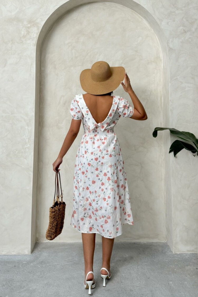 Wholesale Shirt Collar Floral Wholesale Dress WithFloral
