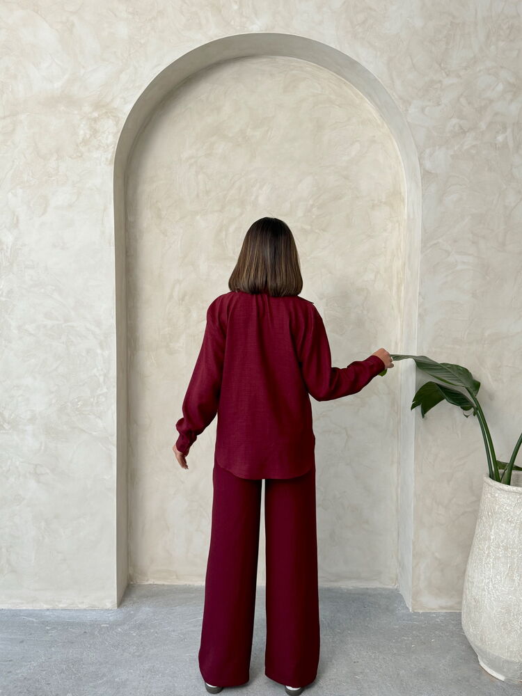 Trousers - Burgundy