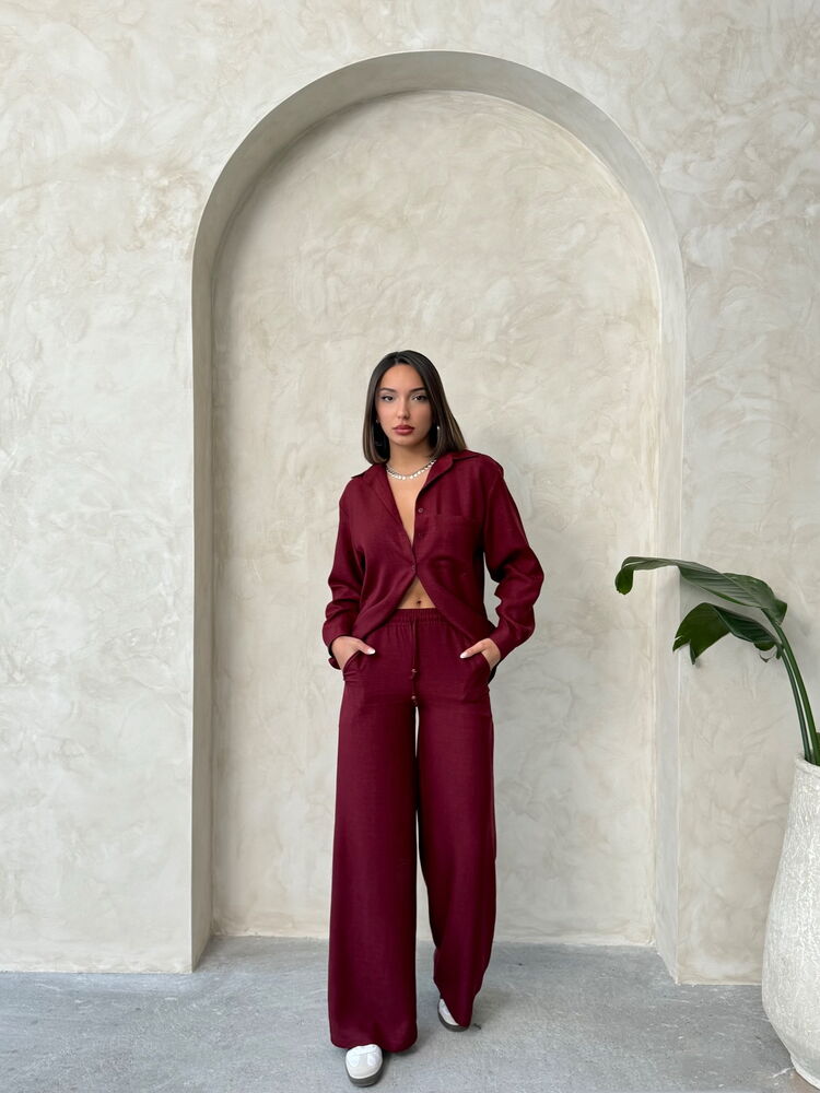 Trousers - Burgundy