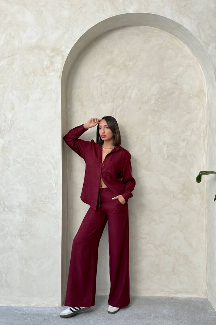 Trousers - Burgundy