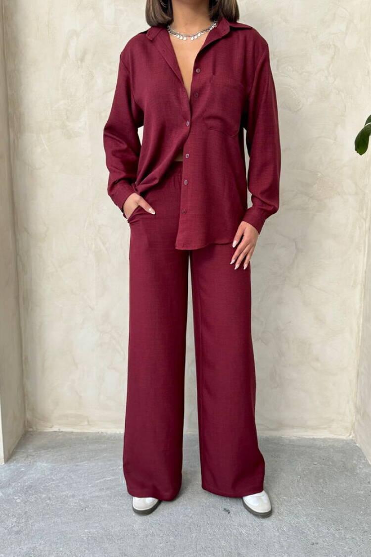 Trousers - Burgundy