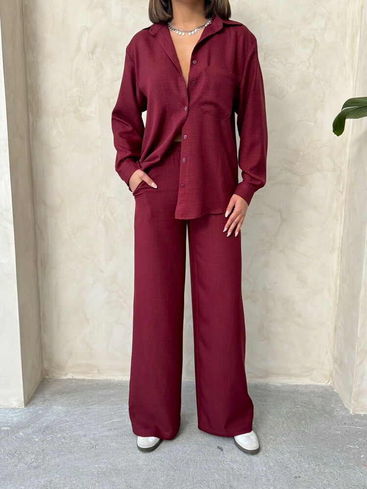 Trousers - Burgundy