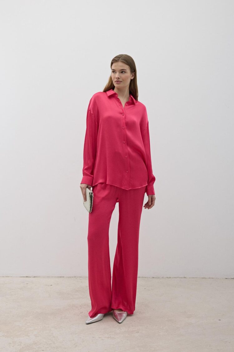 Women's Elastic Waist Satin Pants