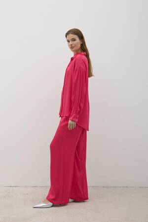 Women's Elastic Waist Satin Pants - Levure - Globality Store - Women Clothes Wholesale Turkey