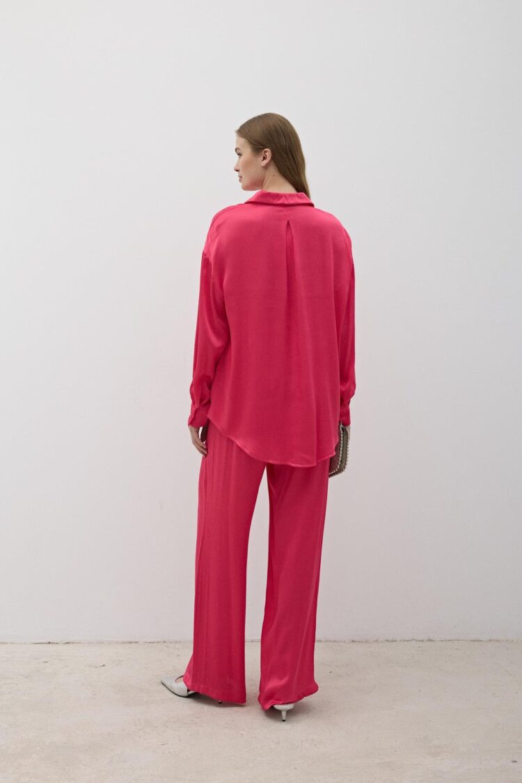 Women's Elastic Waist Satin Pants