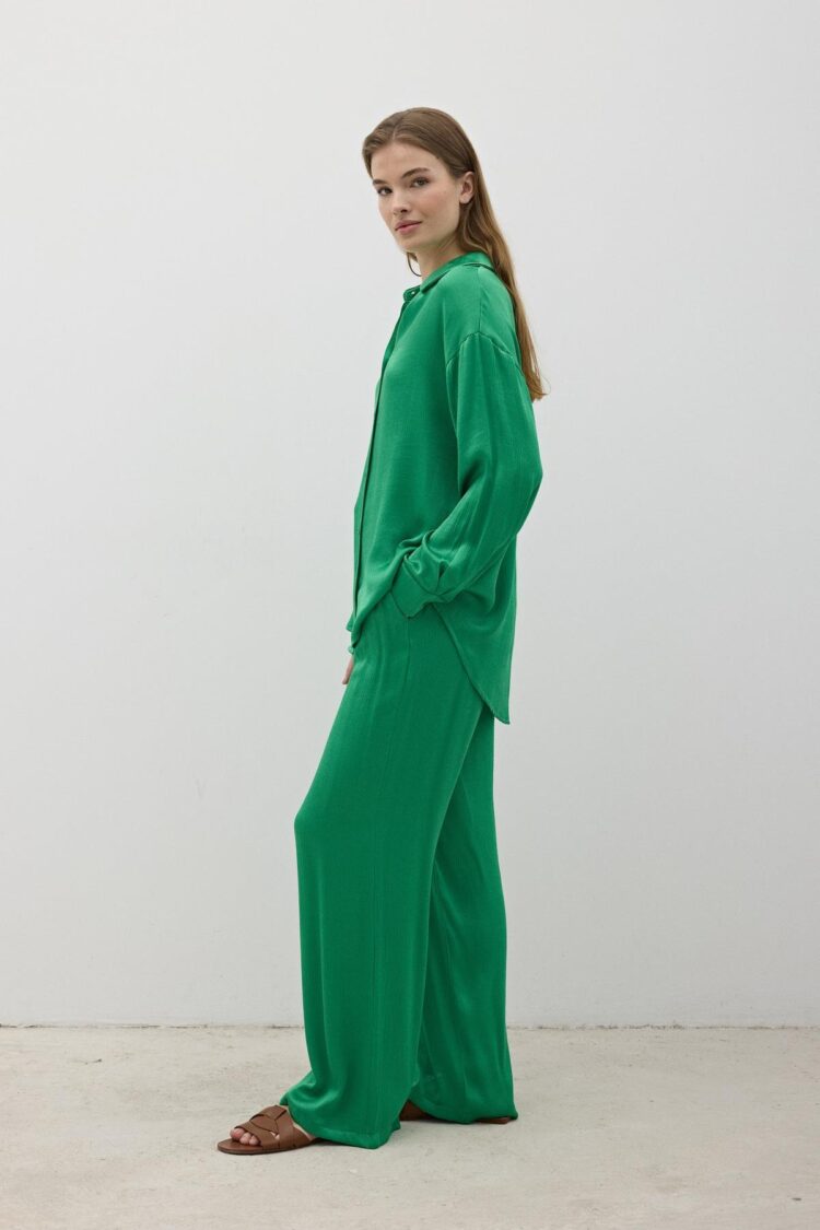 Women's Elastic Waist Satin Pants