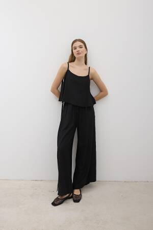Elastic Waist Water Stone Detailed Pants - Levure - Globality Store - Women Clothes Wholesale Turkey