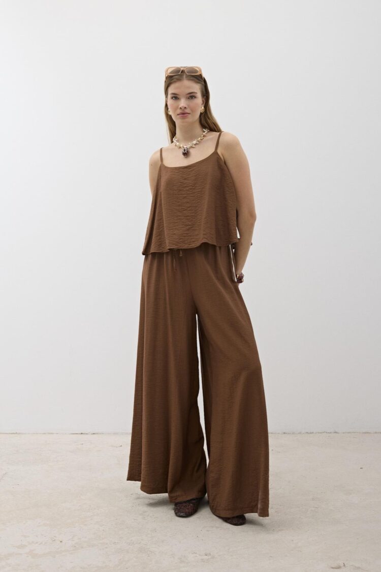 Elastic Waist Water Stone Detailed Pants - Levure - Globality Store - Women Clothes Wholesale Turkey
