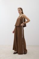 Elastic Waist Water Stone Detailed Pants - Levure - Globality Store - Women Clothes Wholesale Turkey