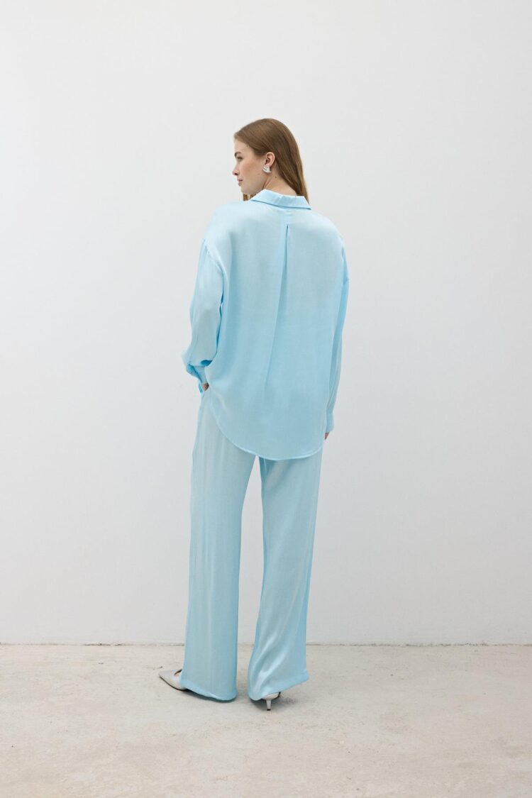 Women's Elastic Waist Satin Pants Baby