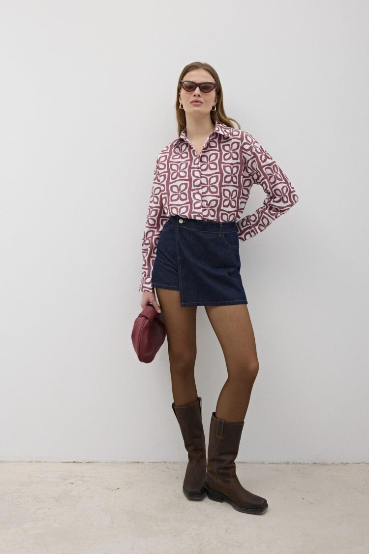 Front Buttoned Zipper Denim Shorts Rins Wash - Navy - Levure - Globality Store - Women Clothes Wholesale Turkey