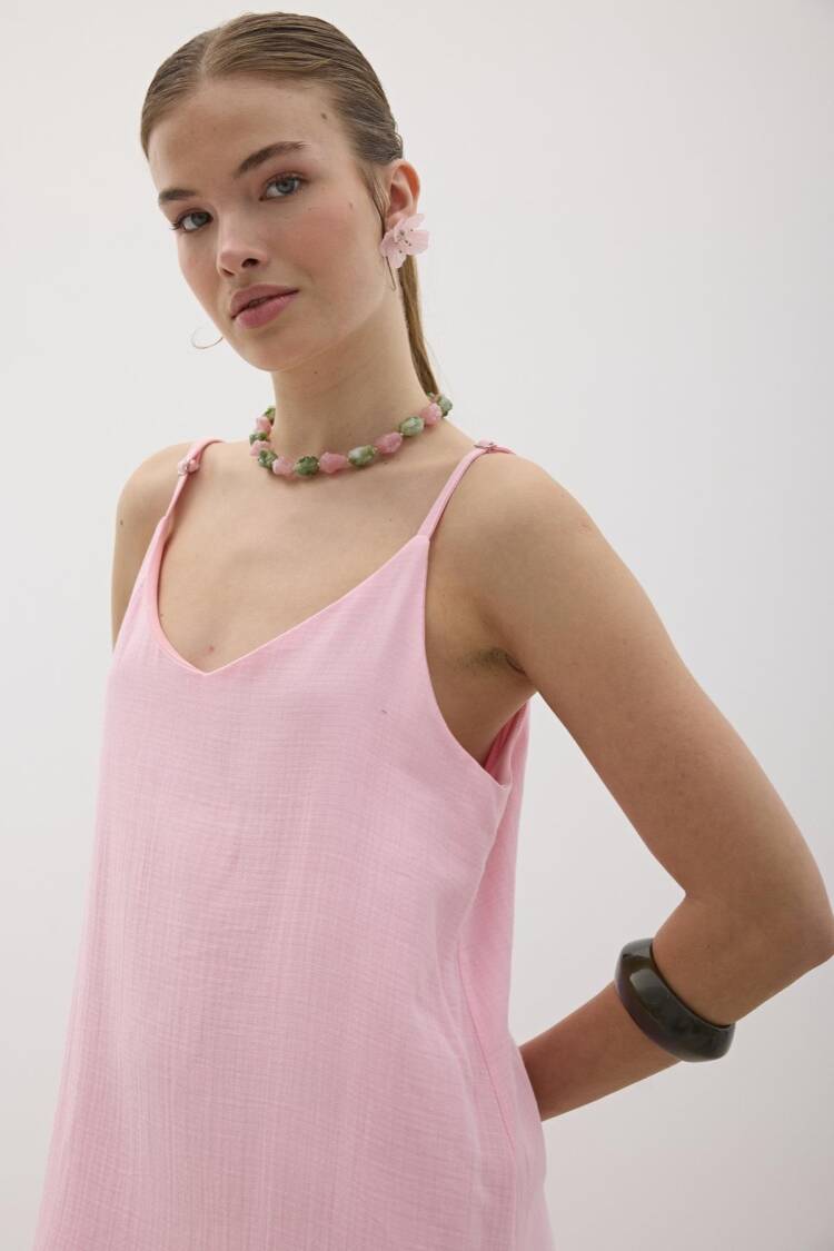 Hanger Adjustable Oversize Mueslin Dress