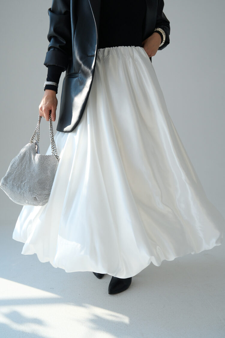 Long Satin Skirt
