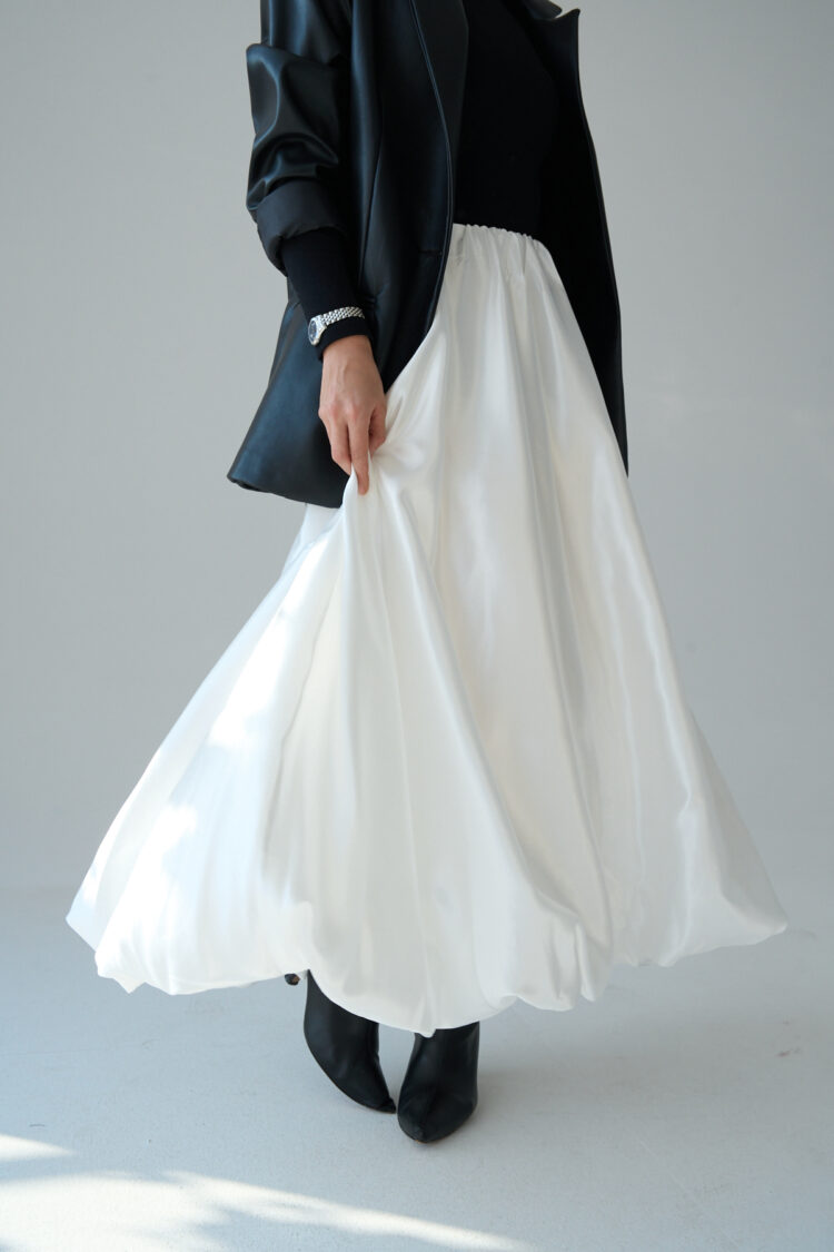 Long Satin Skirt