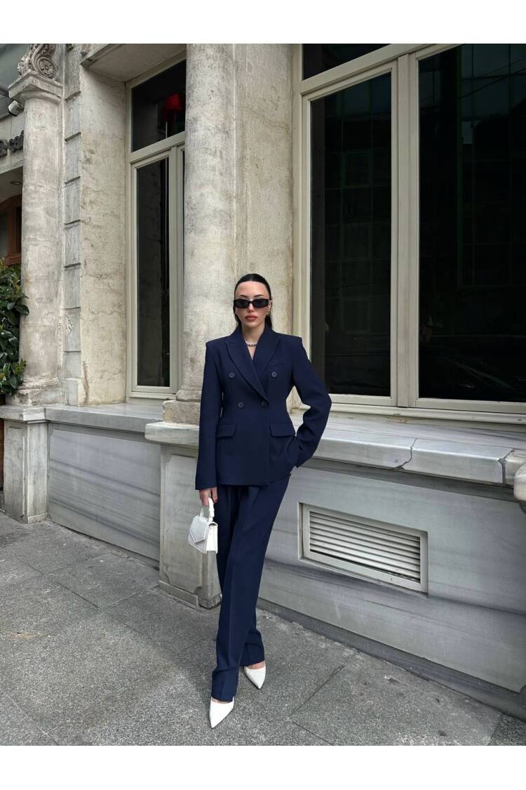 Suit - Navy - ESPADA - Globality Store - Women Clothes Wholesale Turkey