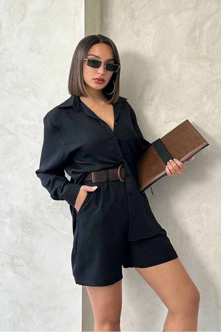 Belted Wholesale Shorts - Topshow - Globality Store - Women Clothes Wholesale Turkey