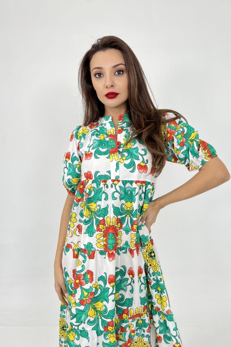 Dress - Green - Fame - Globality Store - Women Clothes Wholesale Turkey