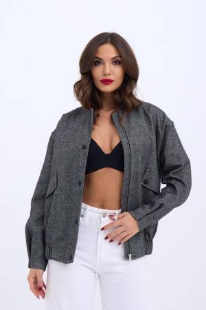 Jacket - Smoked - Fame - Globality Store - Women Clothes Wholesale Turkey