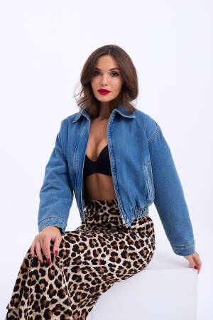 Denim Jacket - Blue - Fame - Globality Store - Women Clothes Wholesale Turkey