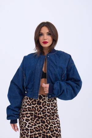 Denim Jacket - Blue - Fame - Globality Store - Women Clothes Wholesale Turkey