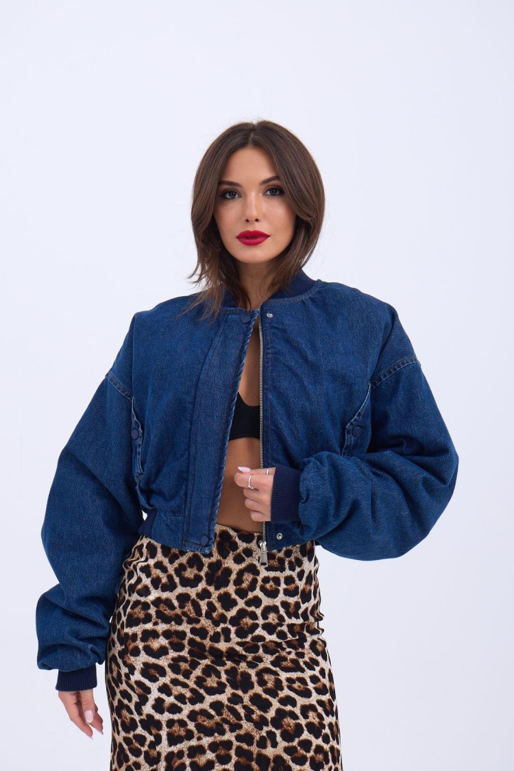 Denim Jacket - Blue - Fame - Globality Store - Women Clothes Wholesale Turkey