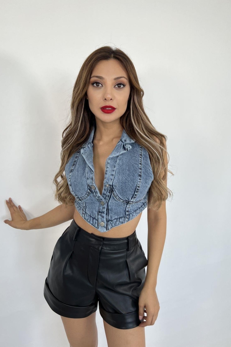 Denim Vest - Blue
