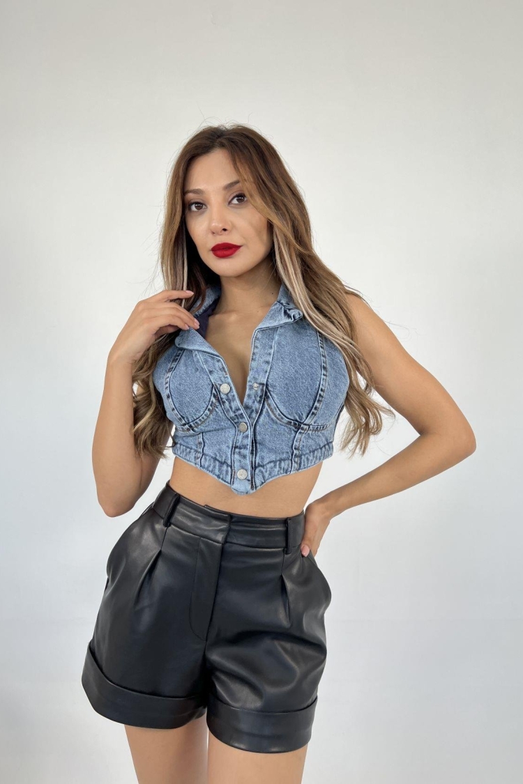Denim Vest - Blue