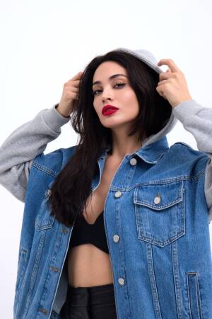 Denim Jacket - Blue - Fame - Globality Store - Women Clothes Wholesale Turkey