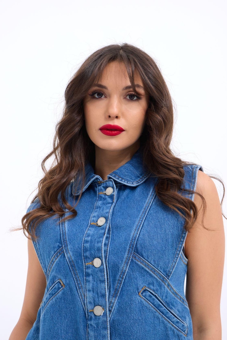 Denim Vest - Blue