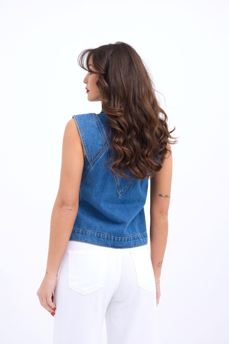 Denim Vest - Blue