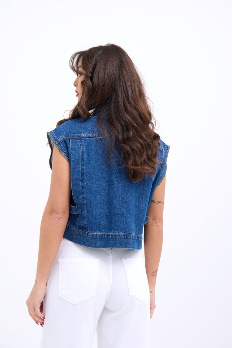 Denim Vest - Blue