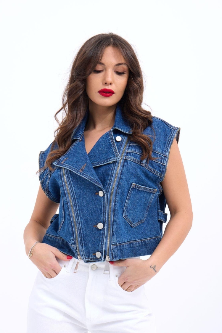 Denim Vest - Blue