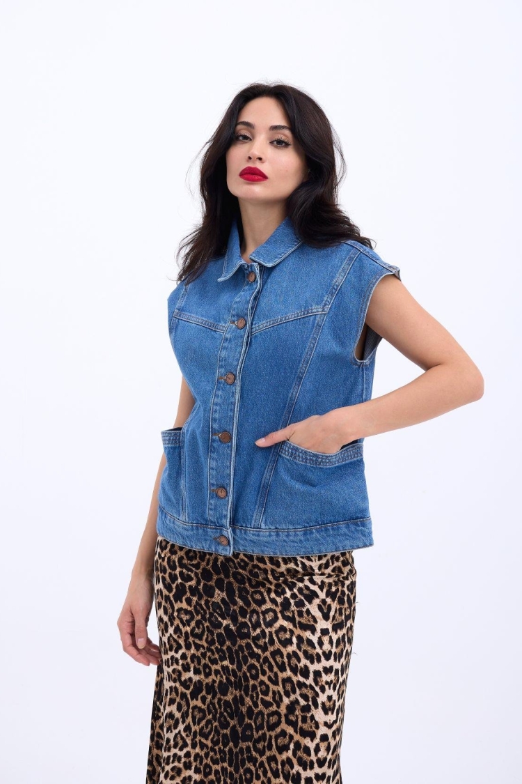 Denim Vest - Blue