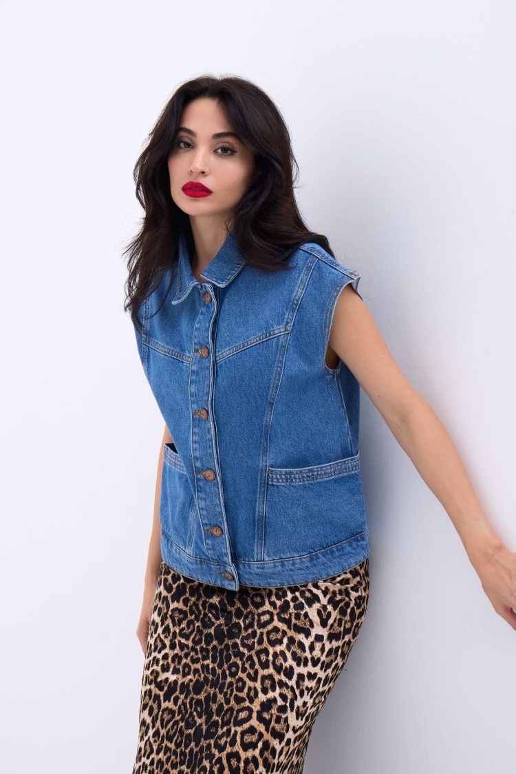 Denim Vest - Blue