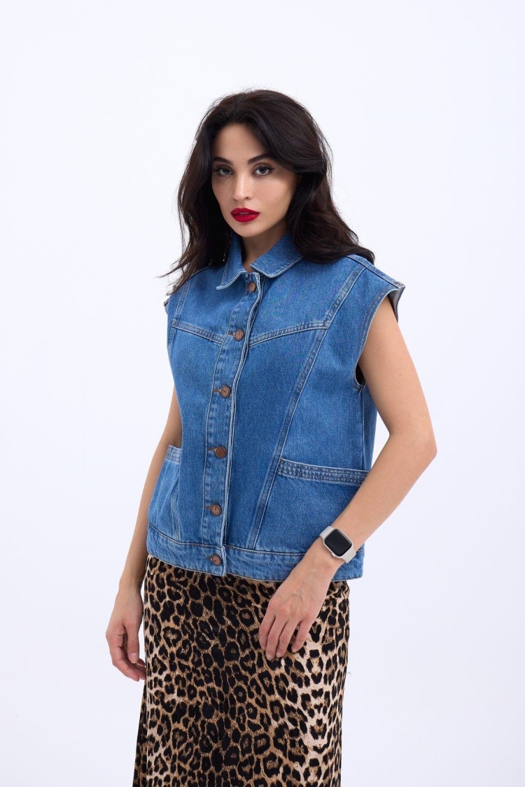 Denim Vest - Blue