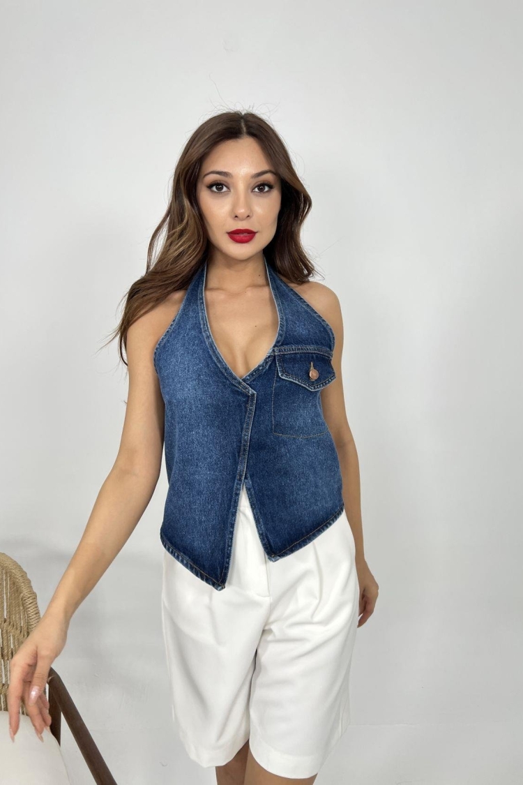 Denim Vest - Blue