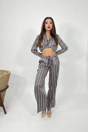Suit - Ecru & - Fame - Globality Store - Women Clothes Wholesale Turkey