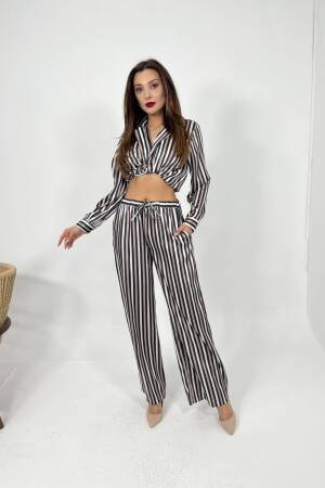 Suit - Ecru & - Fame - Globality Store - Women Clothes Wholesale Turkey